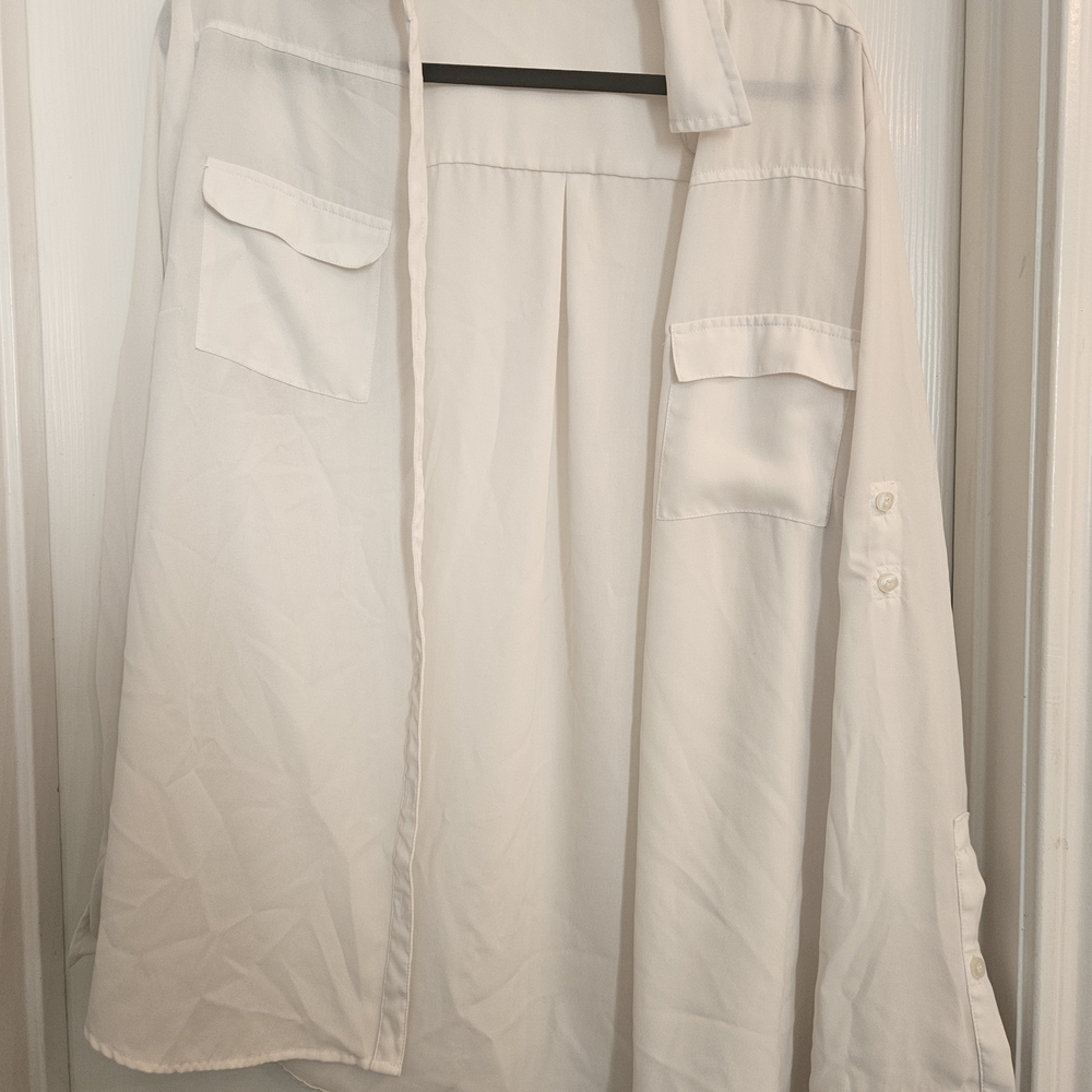 New York & Company Elegant Cream Skirt Set